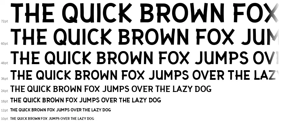 Gaffer Typefont waterfall
