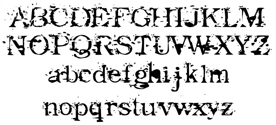 Goodbye Cruel Worldfont specimens