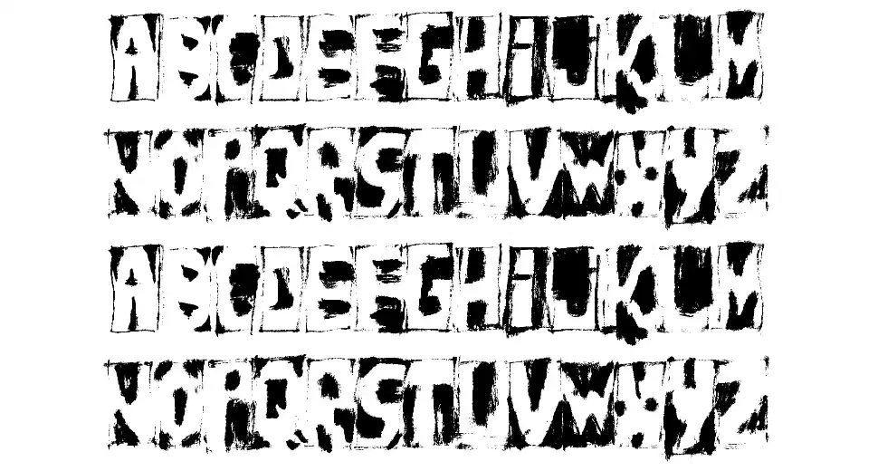 HandNegativfont specimens