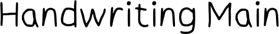 Handwriting Main