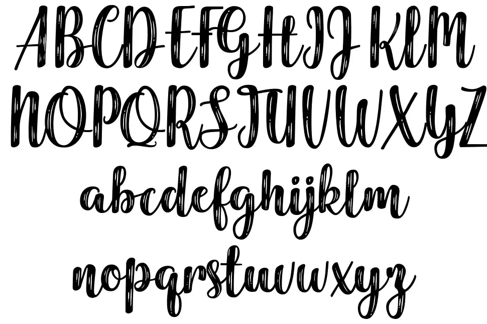 Harmonious Calendarfont specimens