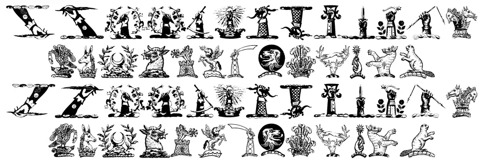 Helmbusch Crest Symbolsfont specimens