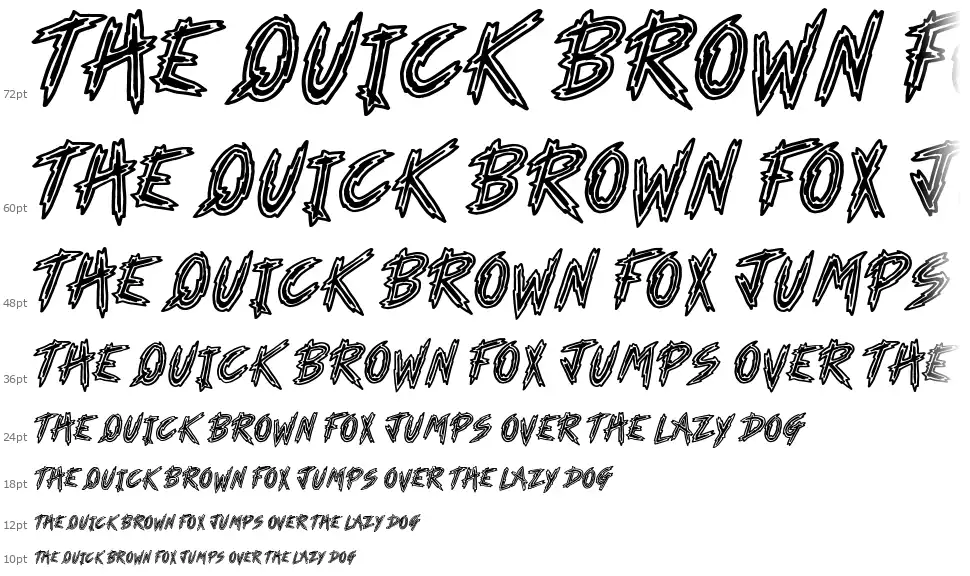 Horror Theaterfont waterfall