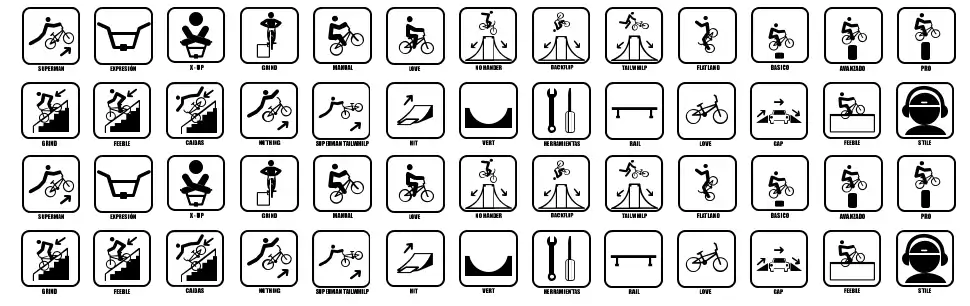 Icono BMXfont specimens