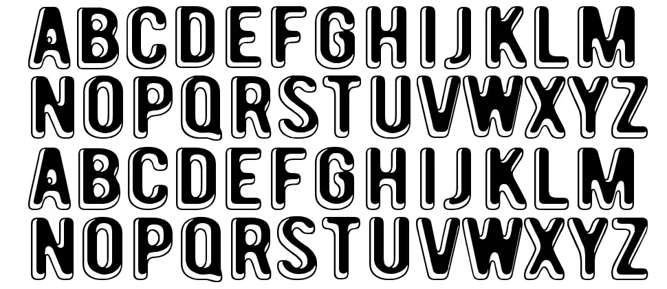 January Threedfont specimens