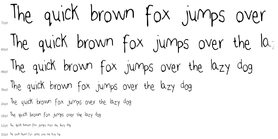 Jenns Handwritingfont waterfall