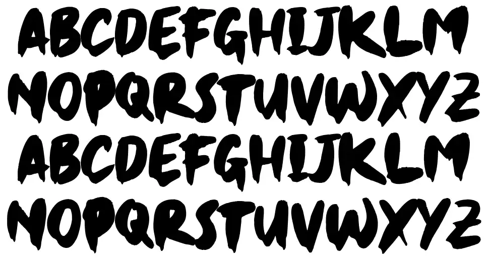 Jet Brushfont specimens