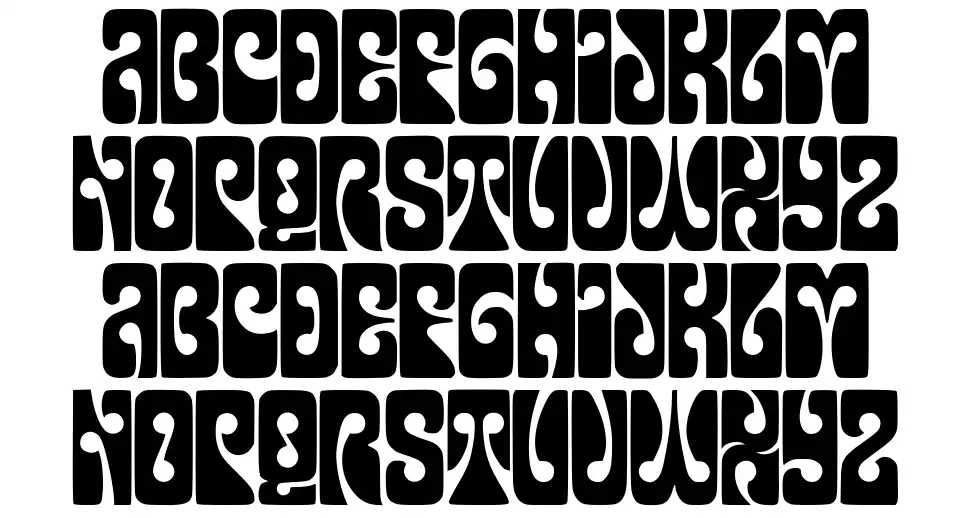 JMH Psychedelic CAPSfont specimens
