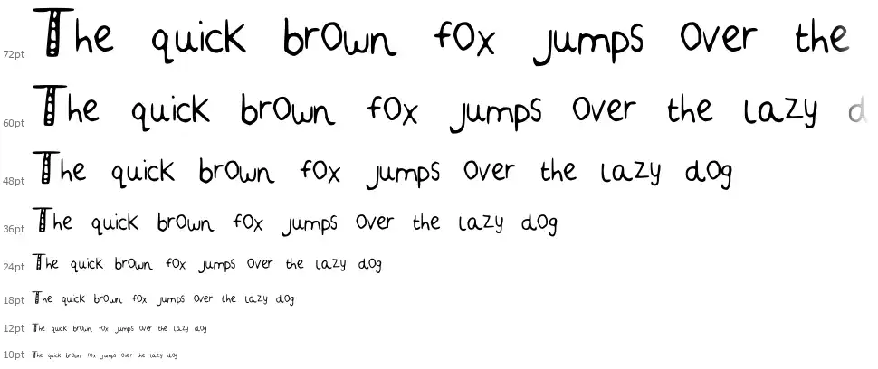Julia Handwrittenfont waterfall