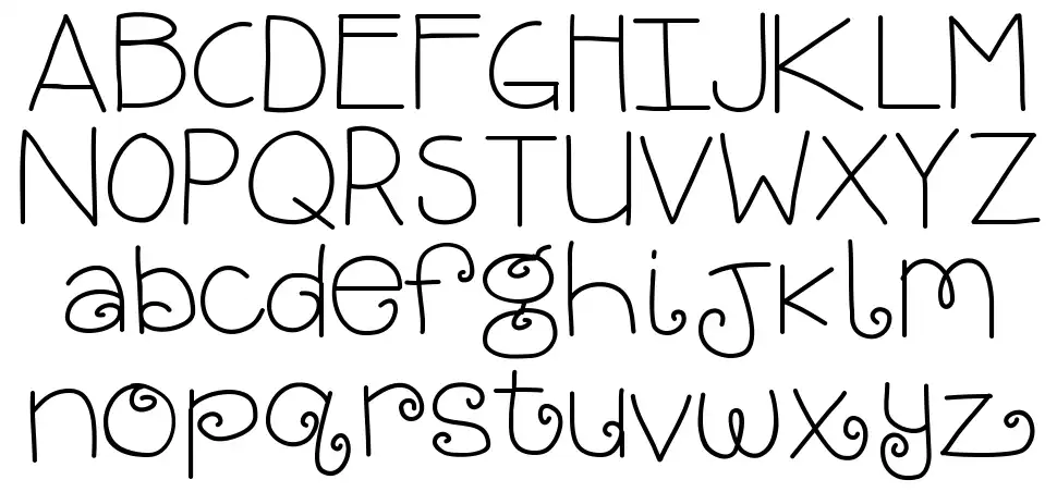KB Bright and Merryfont specimens