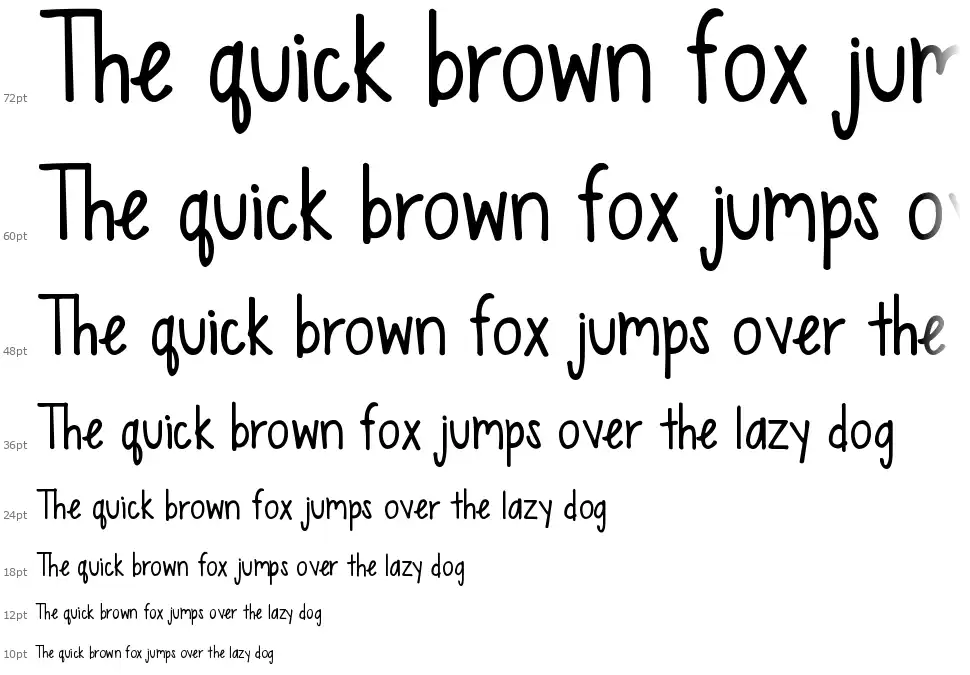 KG Sweet N Sassyfont waterfall