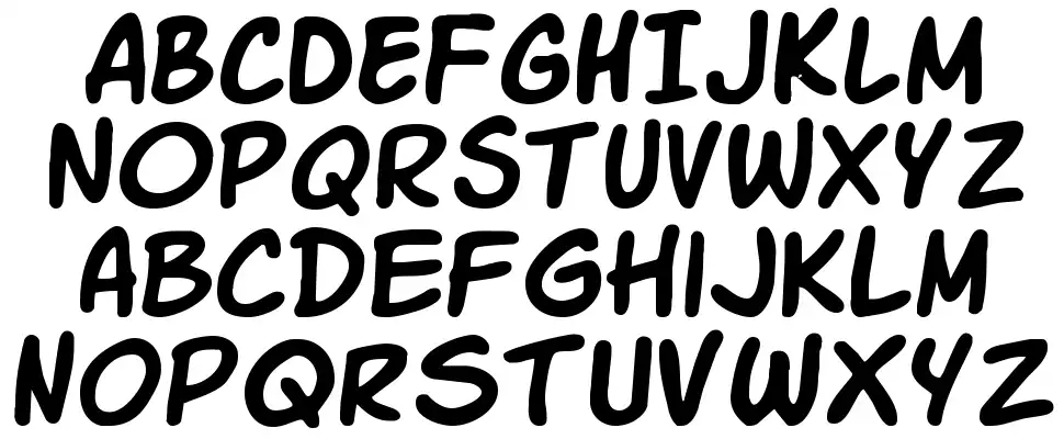Komika Slick + Slimfont specimens