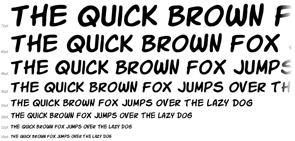 Komika Slick + Slimfont waterfall