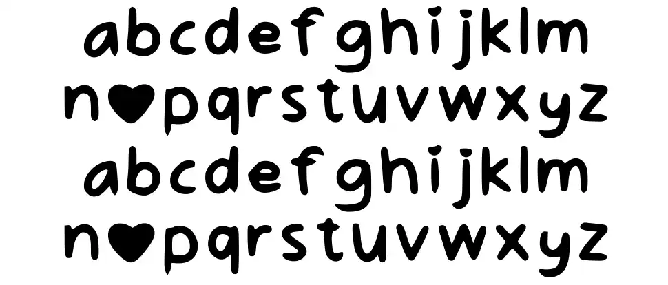 Love In The Skyfont specimens