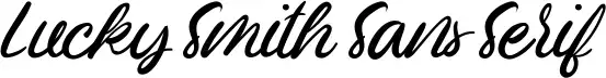 Lucky Smith Sans Serif
