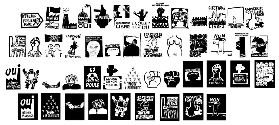Mai 1968font specimens