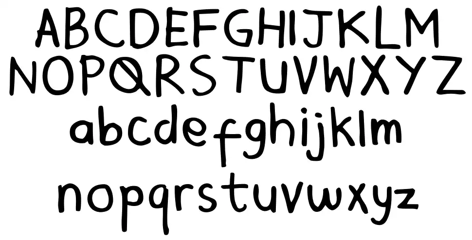 Mala's Handwritingfont specimens