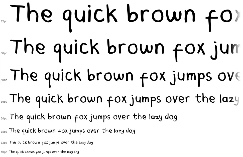 Mala's Handwritingfont waterfall