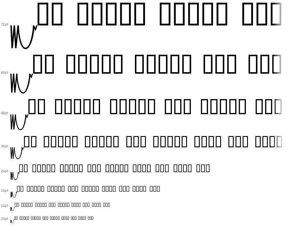 Mesa Analogfont waterfall