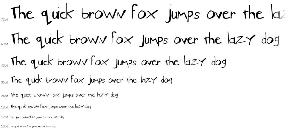 Much Funkyfont waterfall