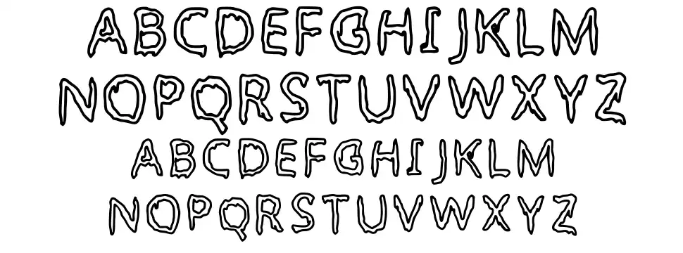 My Font Is Slimeyfont specimens