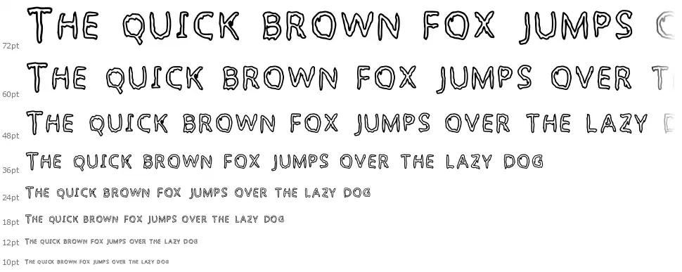 My Font Is Slimeyfont waterfall