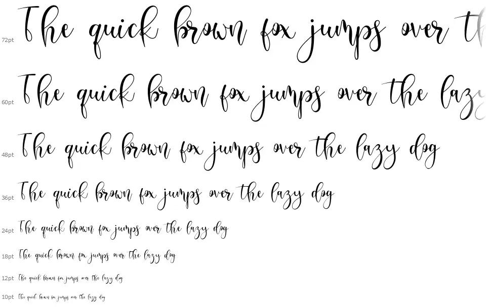 Mysha Scriptfont waterfall