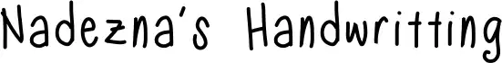 Nadezna's Handwritting