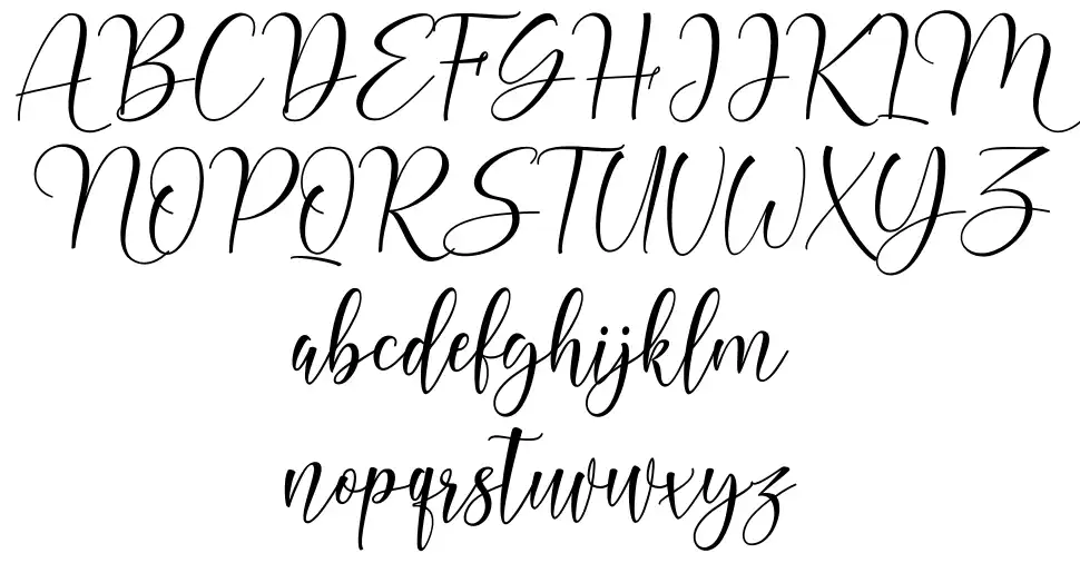 Nathalyn Ürün Özellikleri Nathalynfont specimens