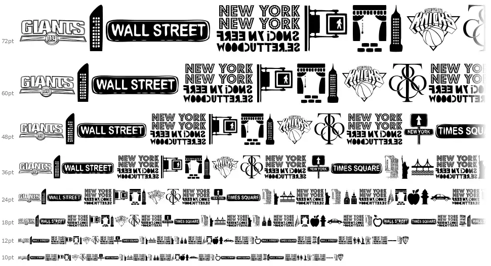 New York, New York 2font waterfall