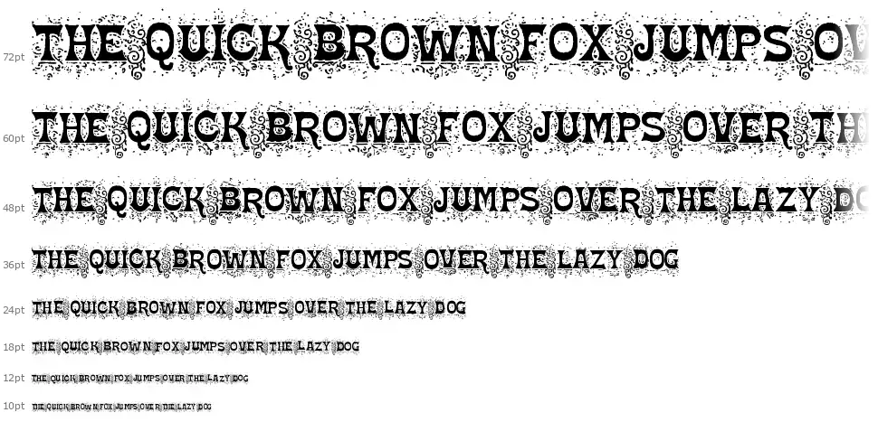 Ornamented, No. 1074font waterfall