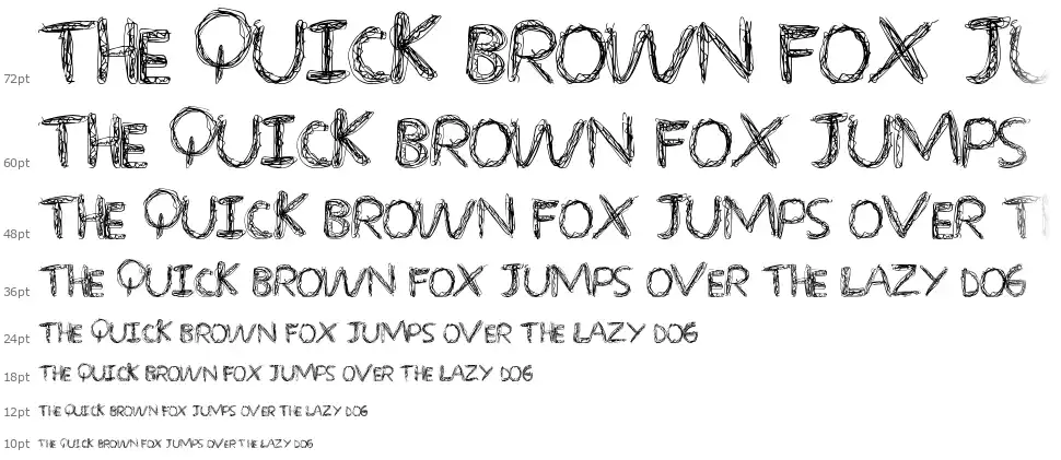 Over Scribblefont waterfall