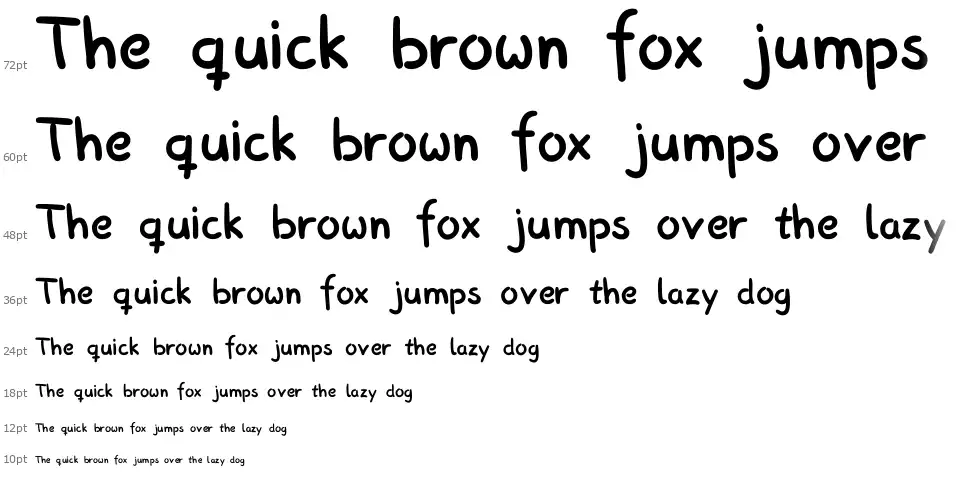 Picas Proper Handfont waterfall