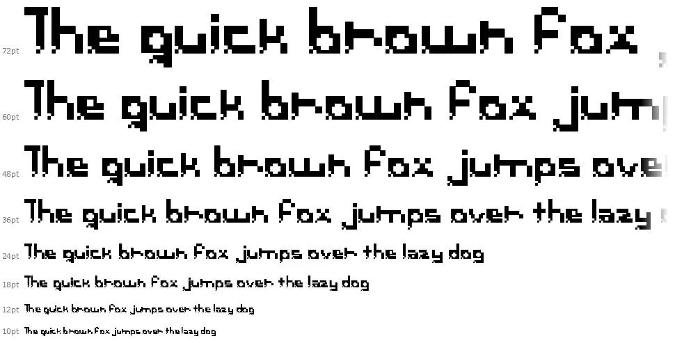 Pixel Breackfont waterfall