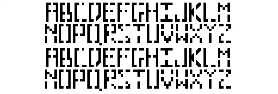 Pixelholefont specimens