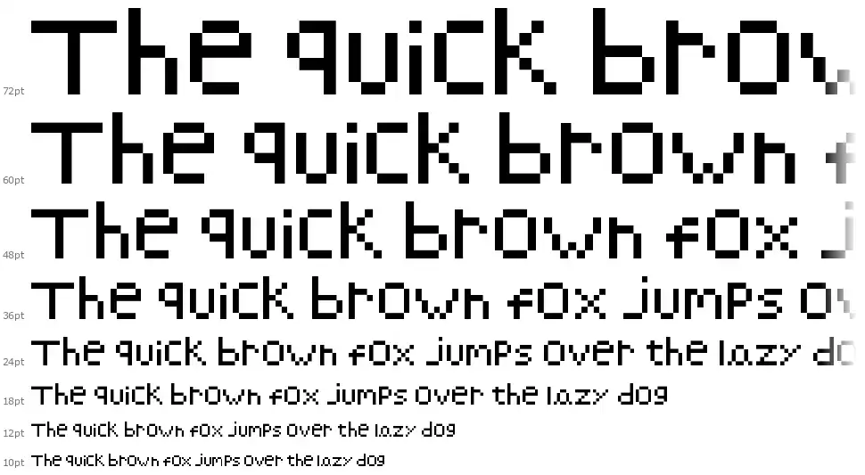 Pixelyfont waterfall