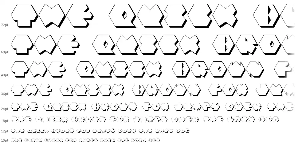 PolyFontfont waterfall
