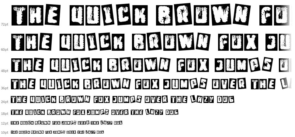 Punk Survivalfont waterfall