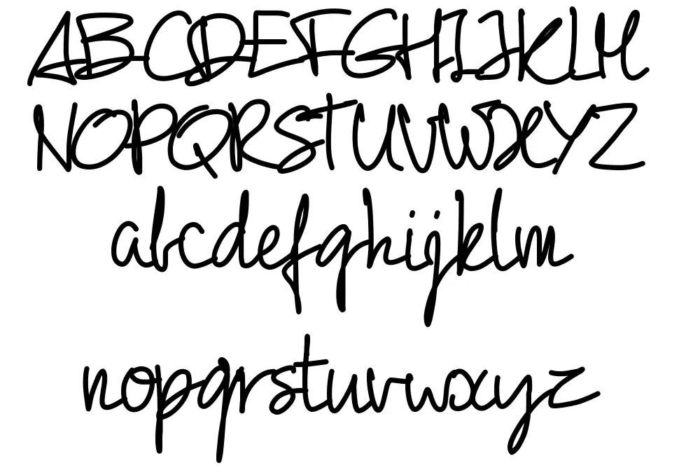 PW 01 Scriptfont specimens