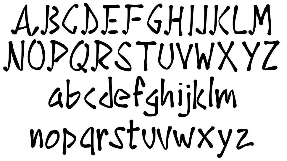 PW Cartoon Markerfont specimens