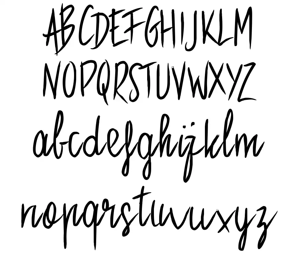 PW Straightfont specimens