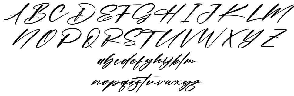 Randelion Signatefont specimens
