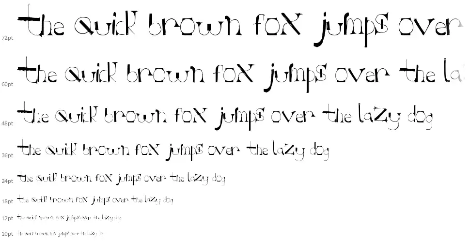 Retro Tasticfont waterfall