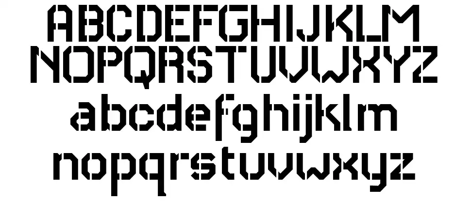 RH Carrier Stencilfont specimens