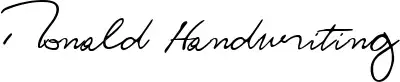 Ronald Handwriting