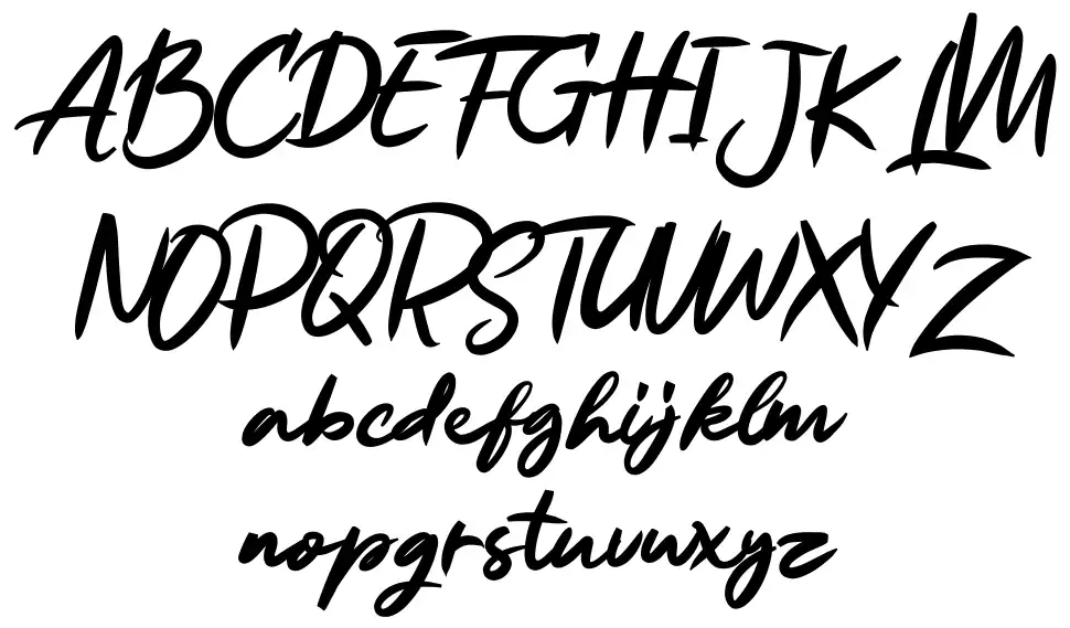 Ruthen Backfont specimens