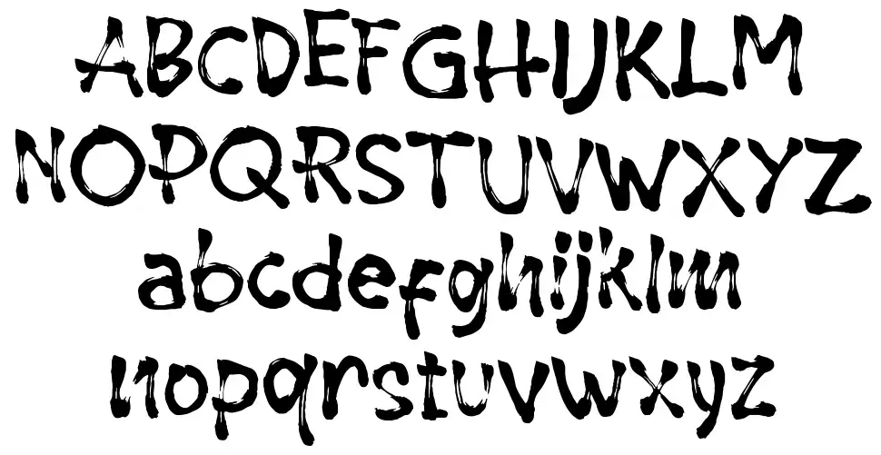 Ryujin Attackfont specimens