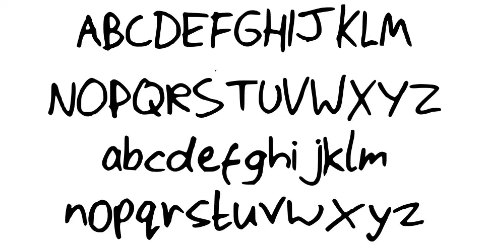 Scrawly Wawlyfont specimens