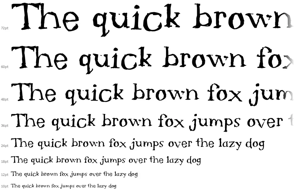 Serif Sketchfont waterfall