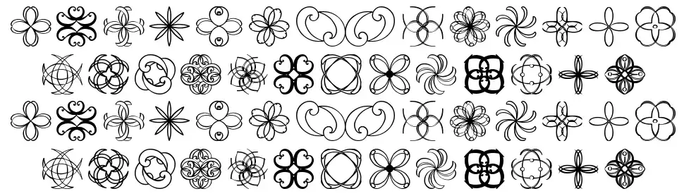 Shapes Stfont specimens